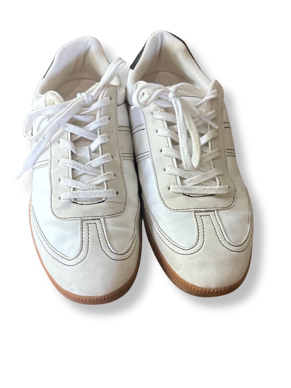 J.Crew Women’s Size 9 White Gum Sole Retro Low Top Sneakers Black Accent